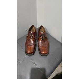 Stacy Adams Dress Shoes Mens Size 11 M 11M Snake Skin Leather Tassel Laces PIMP